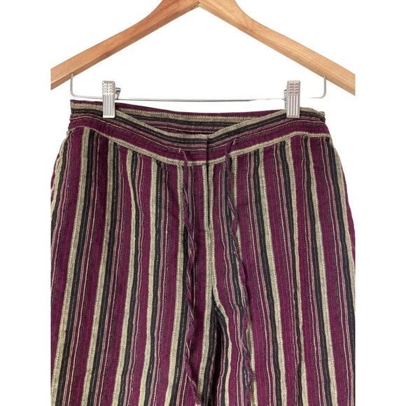 Vintage Peck & Peck Striped Linen Capri Pants - Picture 2 of 5